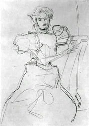 Seated Woman - Study for a Portrait of Sonja Knips, c.1898